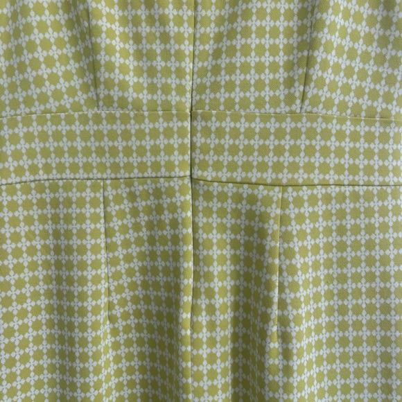 Ann Taylor Citron Green/White  Sleeveless Sheath Dress, Size Small - Picture 6 of 11